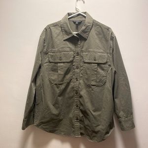 desert taupe banana republic safari cargo pocket button up shirt long sleeve men